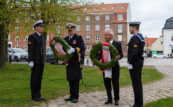 Garnisionskommandant Jan Landberg Svendsen og 1. viceborgmester Peter E. Nielsen